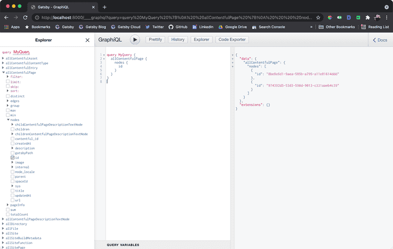 Contentful Page id's