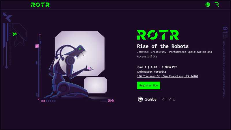 Rise of The Robots Website Screenshot