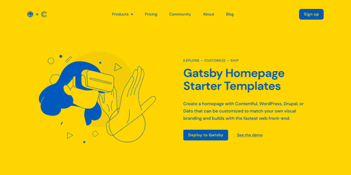 Screenshot of gatsbyjs/gatsby-starter-contentful-homepage