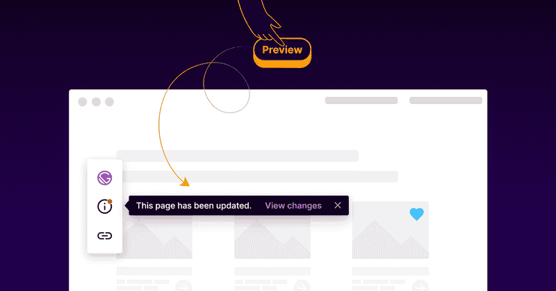 Gatsby content preview indicator