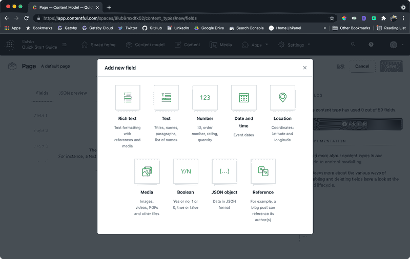 Contentful Field Types