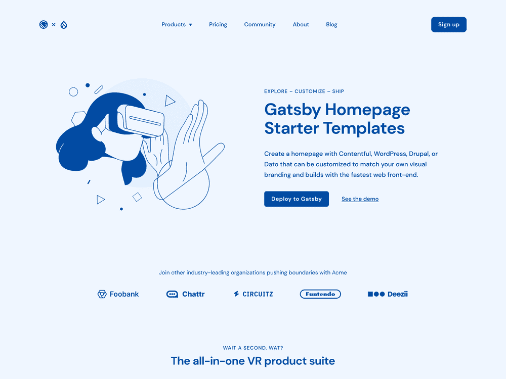 Screenshot of gatsby-starter-drupal-homepage