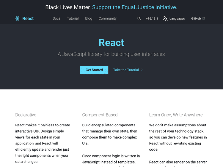Screenshot of ReactJS