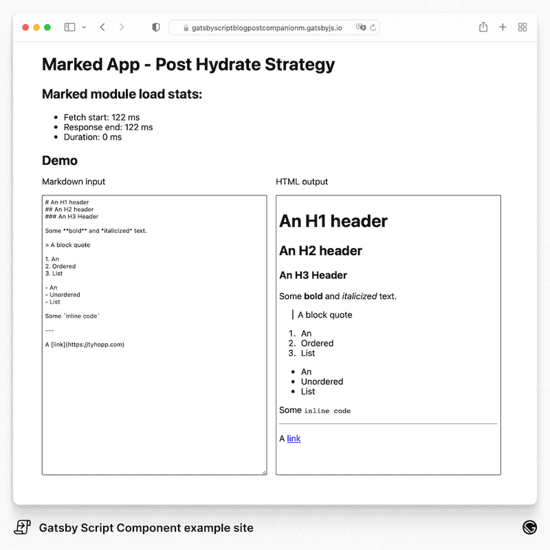 Script Component post-hydrate strategy