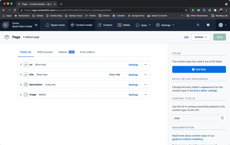 Contentful Added Field Types