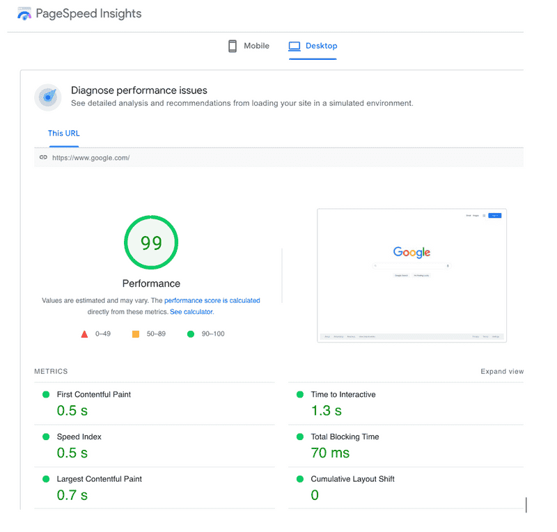 PageSpeed Insights
