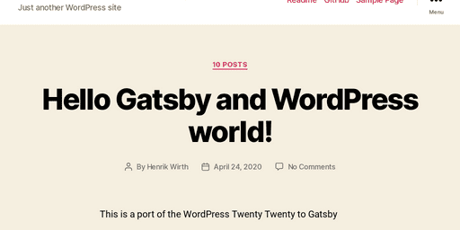 Screenshot of henrikwirth/gatsby-starter-wordpress-twenty-twenty