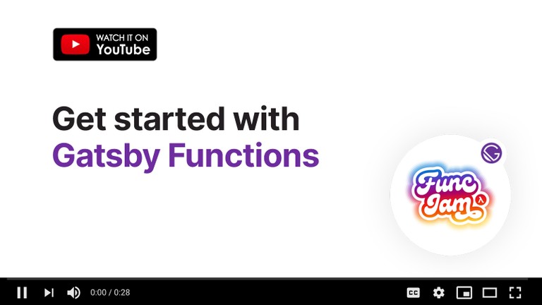 Getting started with Gatsby Functions
