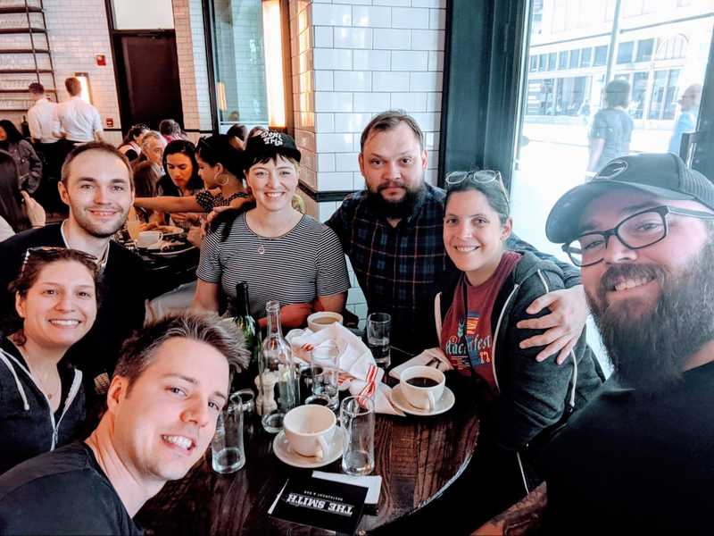 Gatsby team members gather for brunch
